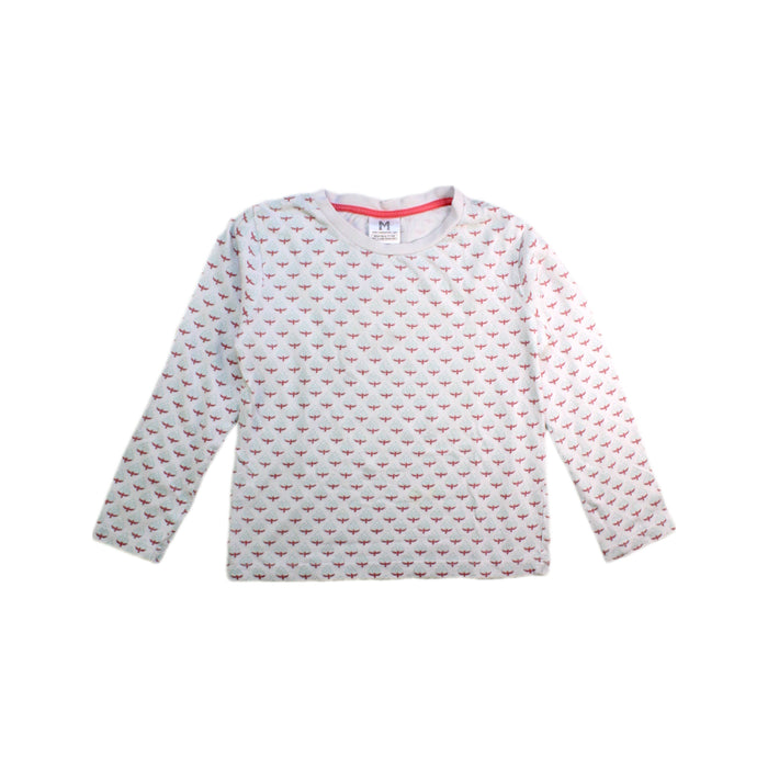 A White Pyjama Sets from Malabar Baby in size 6T for girl. (Front View)