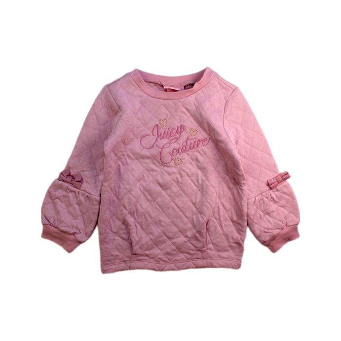 A Pink Crewneck Sweatshirts from Juicy Couture in size 5T for girl. (Front View)