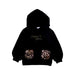 A Black Hooded Sweatshirts from Calvin Klein in size 5T for girl. (Front View)