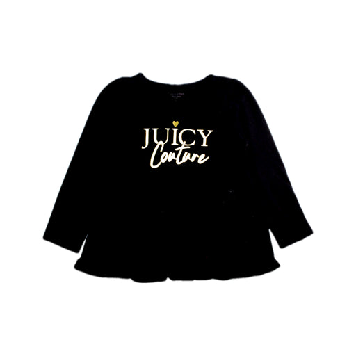 A Black Long Sleeve Tops from Juicy Couture in size 5T for girl. (Front View)