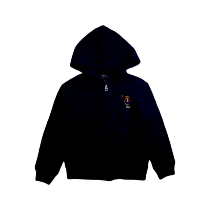 A Navy Hooded Sweatshirts from Polo Ralph Lauren in size 5T for girl. (Front View)