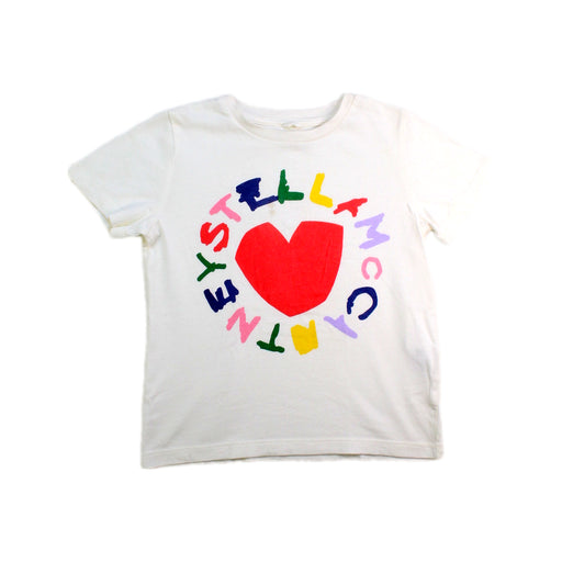 A White Short Sleeve T Shirts from Stella McCartney in size 4T for girl. (Front View)