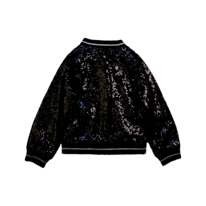 A Black Lightweight Jackets from Minoti in size 3T for girl. (Back View)