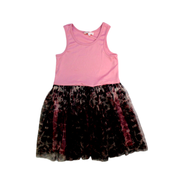 A Pink Sleeveless Dresses from Baby Sara in size 6T for girl. (Front View)
