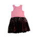A Pink Sleeveless Dresses from Baby Sara in size 6T for girl. (Back View)