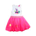 A White Sleeveless Dresses from Isaac Mizrahi in size 5T for girl. (Front View)
