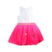 A White Sleeveless Dresses from Isaac Mizrahi in size 5T for girl. (Back View)