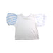 A White Short Sleeve Tops from Seed in size 5T for girl. (Front View)