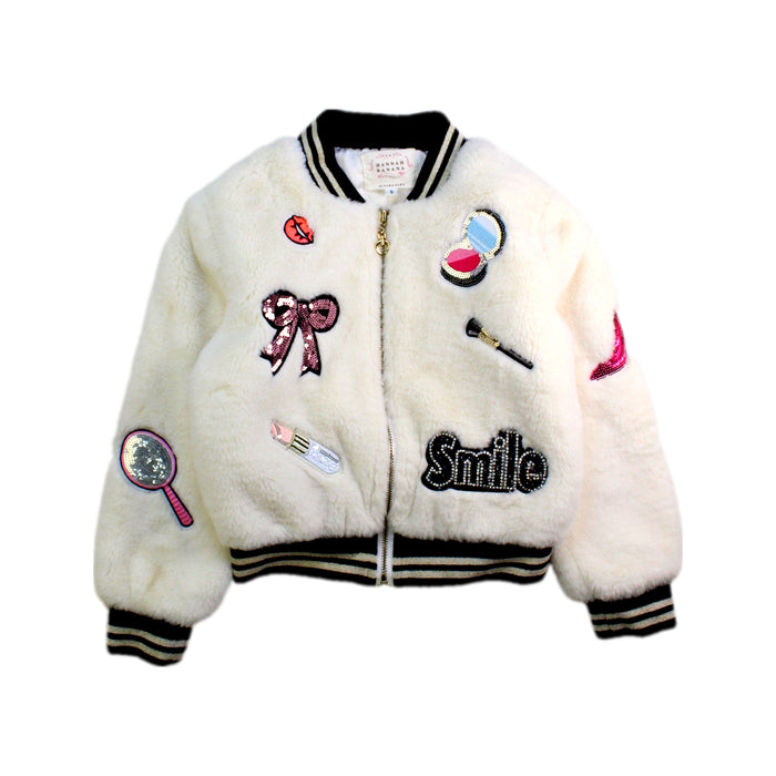 A White Lightweight Jackets from Baby Sara in size 5T for girl. (Front View)
