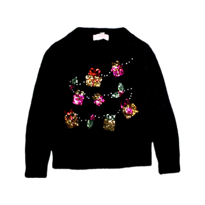 A Black Knit Sweaters from Lipsy London in size 5T for girl. (Front View)