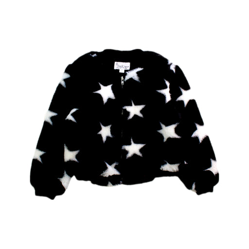 A Black Puffer/Quilted Jackets from Pippa & Julie in size 5T for girl. (Front View)