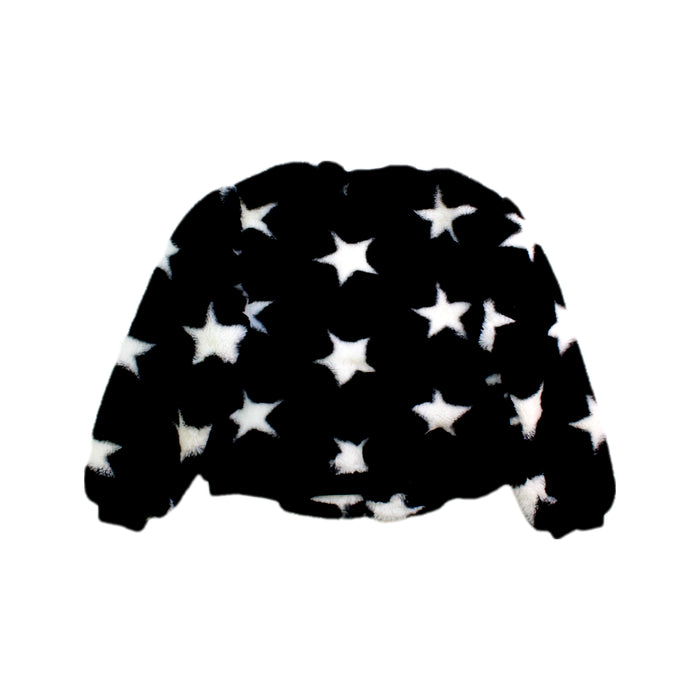 A Black Puffer/Quilted Jackets from Pippa & Julie in size 5T for girl. (Back View)