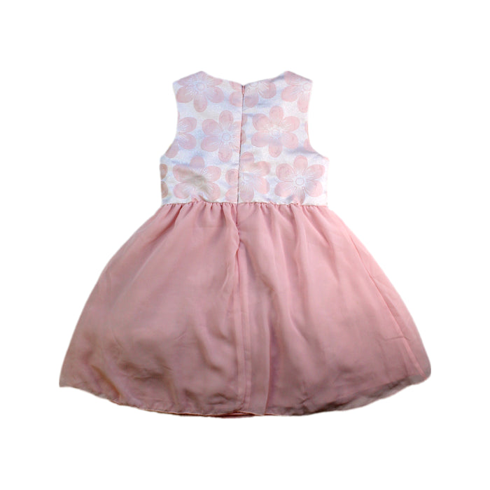 A Pink Sleeveless Dresses from Purple Rose in size 6T for girl. (Back View)