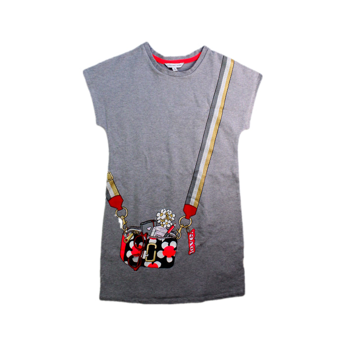 A Grey Short Sleeve Dresses from Little Marc Jacobs in size 8Y for girl. (Front View)
