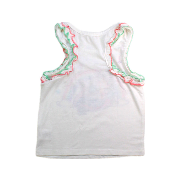 A White Sleeveless Tops from Baby Sara in size 5T for girl. (Back View)