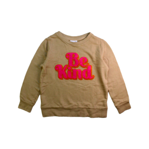 A Beige Crewneck Sweatshirts from Seed in size 5T for girl. (Front View)