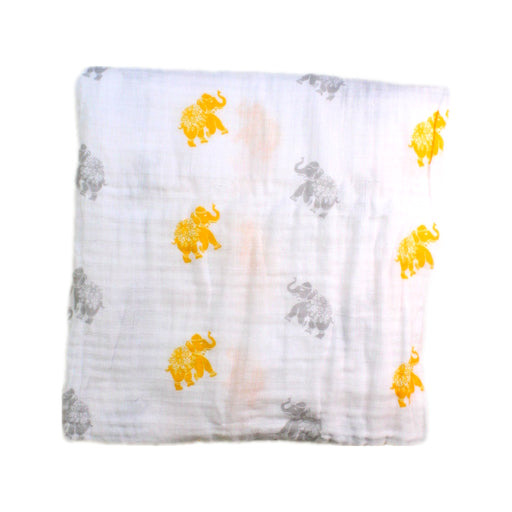 A White Swaddles from Malabar Baby in size 0-3M for neutral. (Front View)