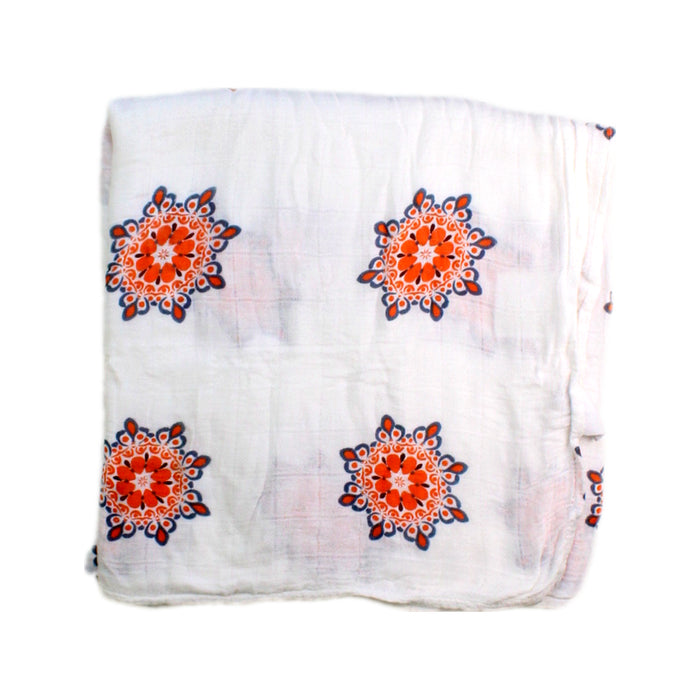 A White Swaddles from Aden & Anais in size 0-3M for neutral. (Back View)