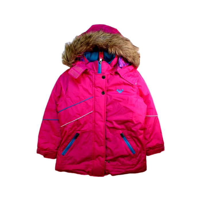 A Pink Puffer/Quilted Coats & Outerwear from Roxy in size 5T for girl. (Front View)