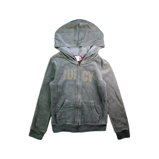 A Grey Hooded Sweatshirts from Juicy Couture in size 6T for girl. (Front View)