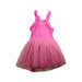 A Pink Sleeveless Dresses from Baby Sara in size 5T for girl. (Back View)