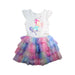 A Multicolour Sleeveless Dresses from Monsoon in size 5T for girl. (Front View)