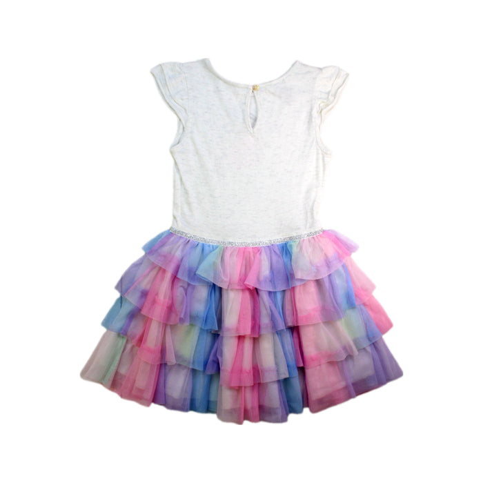 A Multicolour Sleeveless Dresses from Monsoon in size 5T for girl. (Back View)