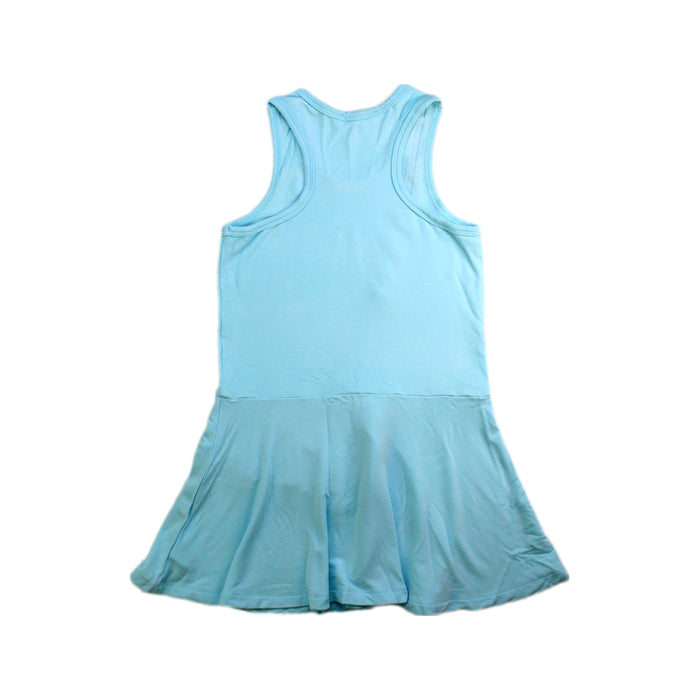 A Blue Sleeveless Dresses from Baby Sara in size 5T for girl. (Back View)