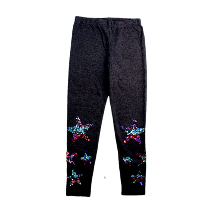 A Black Leggings from Monsoon in size 5T for girl. (Front View)