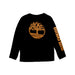 A Black Long Sleeve T Shirts from Timberland in size 10Y for boy. (Front View)