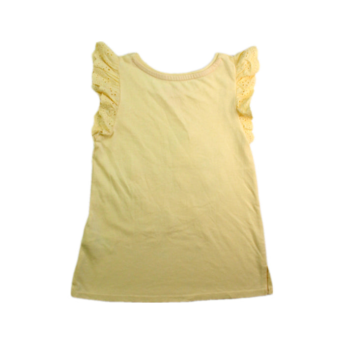 A Yellow Sleeveless Tops from Isaac Mizrahi in size 5T for girl. (Back View)