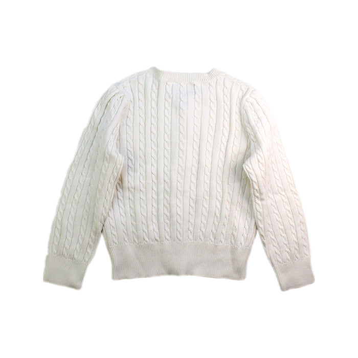 A White Cardigans from Polo Ralph Lauren in size 3T for girl. (Back View)