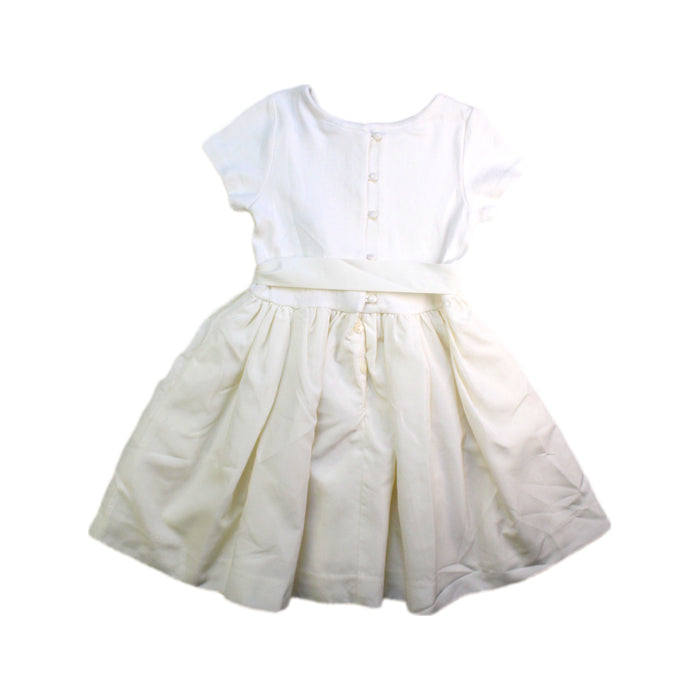 A White Short Sleeve Dresses from Polo Ralph Lauren in size 4T for girl. (Back View)