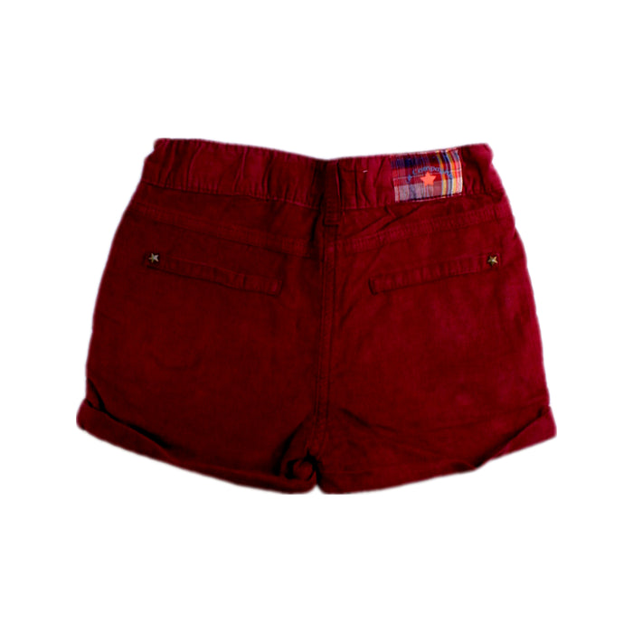 A Burgundy Shorts from La Compagnie des Petits in size 5T for girl. (Back View)