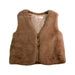 A Beige Outerwear Vests from Momonittu in size 4T for girl. (Front View)