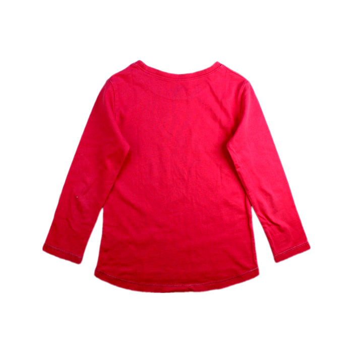 A Red Long Sleeve T Shirts from La Compagnie des Petits in size 5T for girl. (Back View)