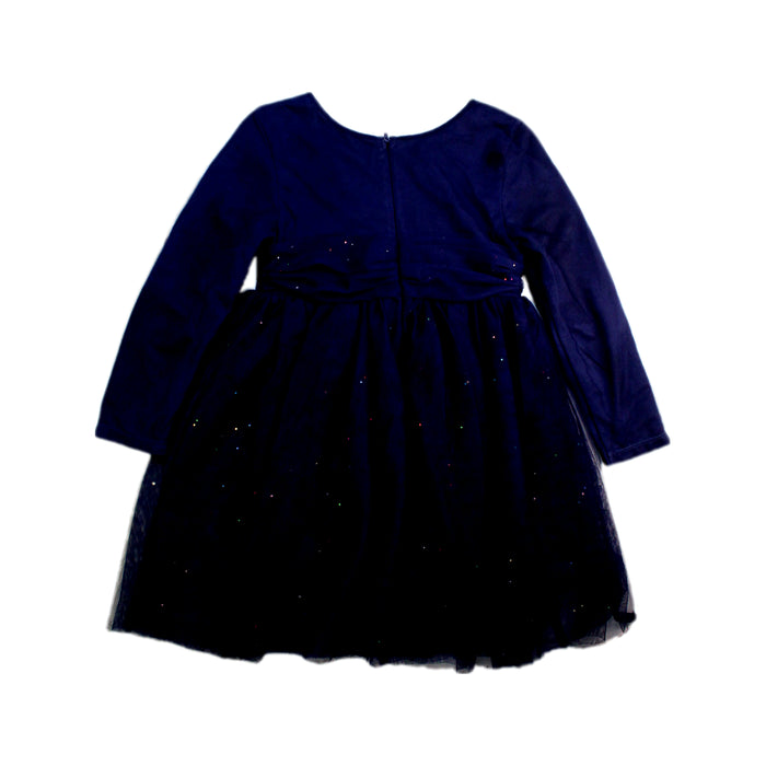 A Navy Long Sleeve Dresses from Billieblush in size 4T for girl. (Back View)