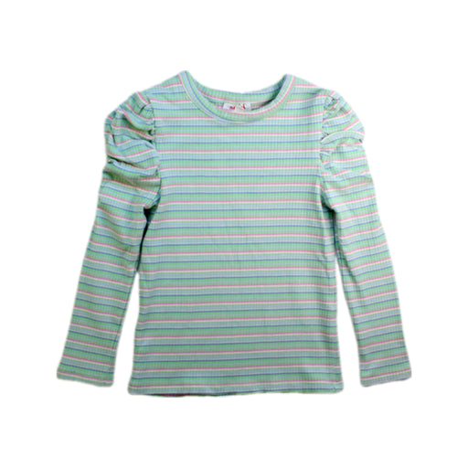 A Green Long Sleeve Tops from Seed in size 4T for girl. (Front View)