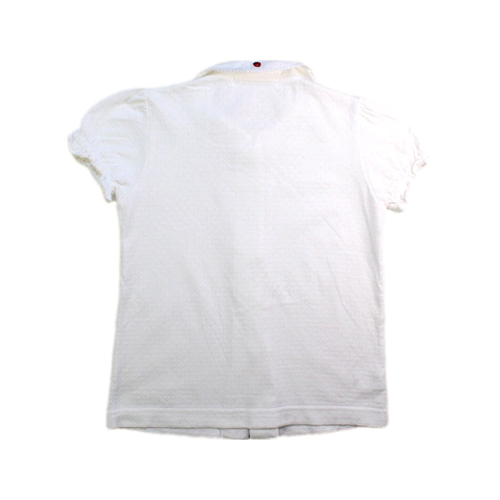 A White Short Sleeve Shirts from Familiar in size 4T for girl. (Back View)
