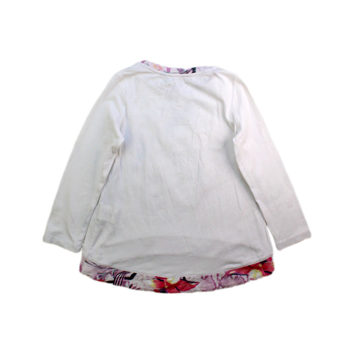A White Long Sleeve Tops from Roberto Cavalli in size 4T for girl. (Back View)