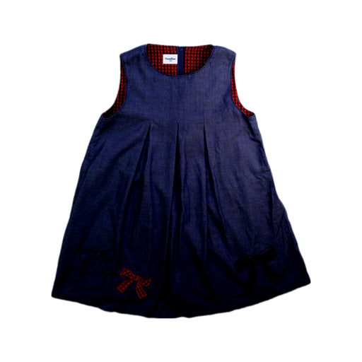 A Navy Sleeveless Dresses from Familiar in size 2T for girl. (Front View)
