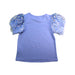 A Blue Short Sleeve Tops from Seed in size 4T for girl. (Back View)