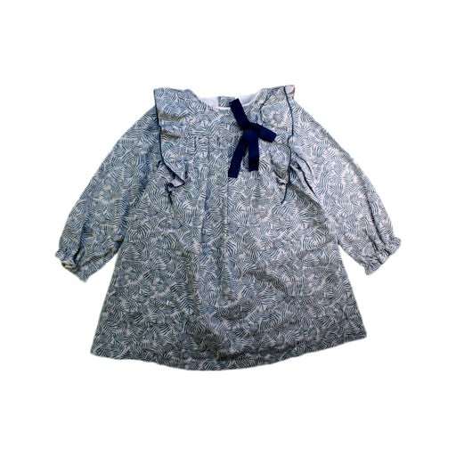A Blue Long Sleeve Dresses from Fina Ejerique in size 4T for girl. (Front View)