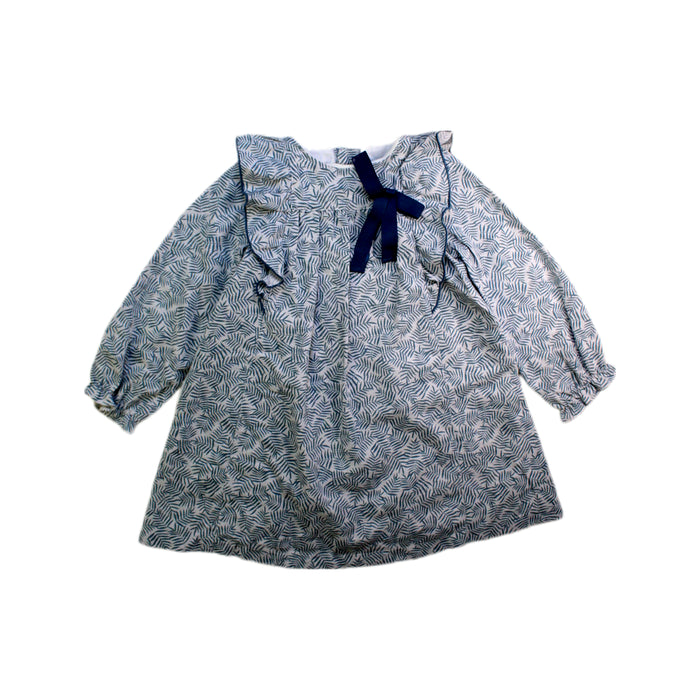 A Blue Long Sleeve Dresses from Fina Ejerique in size 4T for girl. (Front View)
