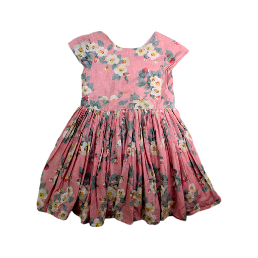 A Pink Short Sleeve Dresses from Cath Kids London in size 2T for girl. (Front View)