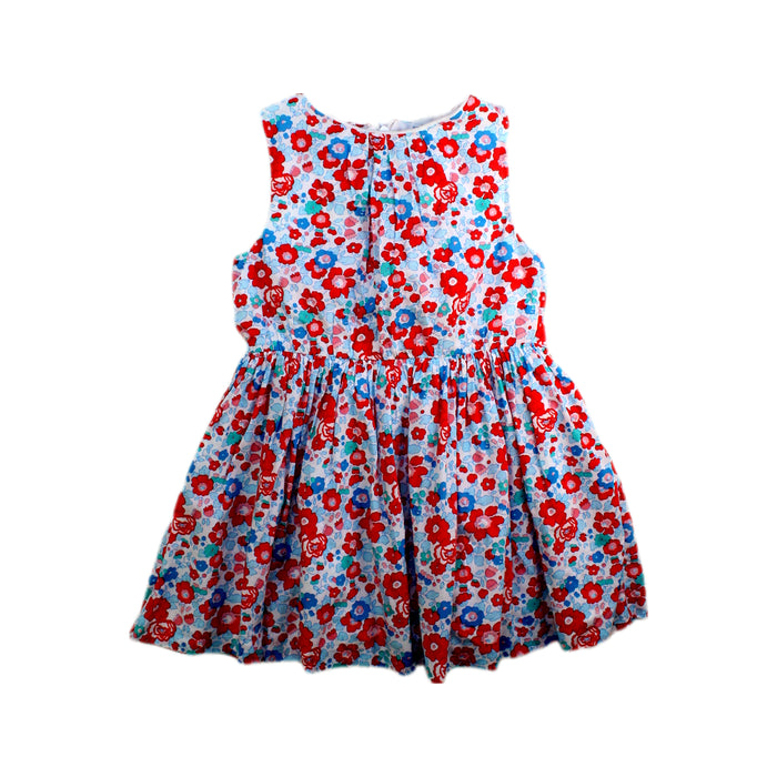 A Multicolour Sleeveless Dresses from Jacadi in size 4T for girl. (Front View)