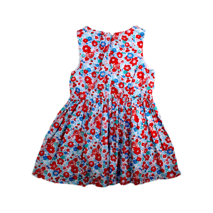 A Multicolour Sleeveless Dresses from Jacadi in size 4T for girl. (Back View)