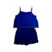 A Blue Sleeveless Rompers from Crewcuts in size 8Y for girl. (Back View)