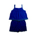 A Blue Sleeveless Rompers from Crewcuts in size 6T for girl. (Front View)