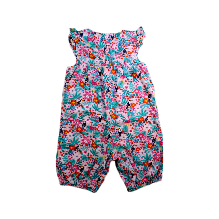 A Multicolour Sleeveless Rompers from Jojo Maman Bébé in size 12-18M for girl. (Back View)